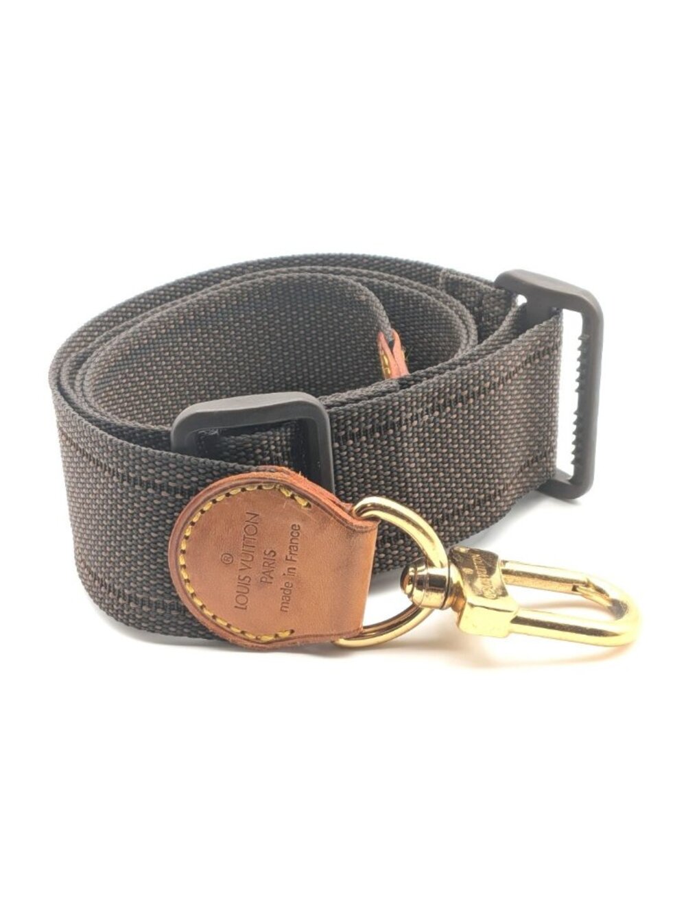 Louis Vuitton Shoulder Strap Nylon Vachetta Leather Gold Brown Adjustable